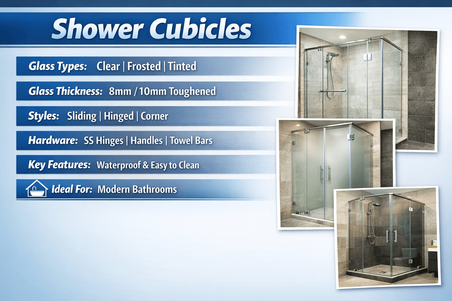 Glass Shower Partition Installation in Bangalore
