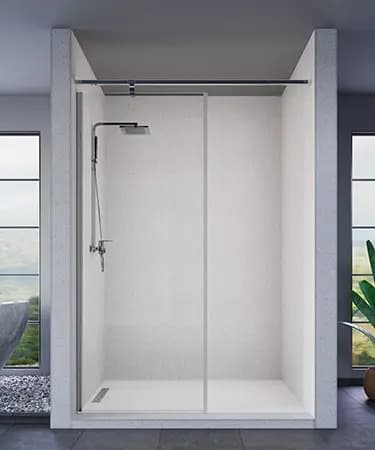 Frameless sliding shower partition installation in Bangalore